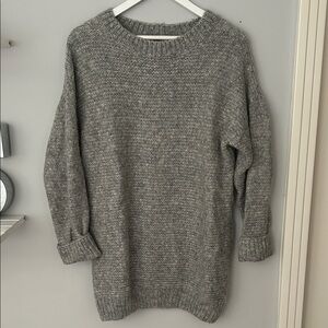 Oversized Gray Sweater Dress